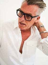 Recycled Italian White Oxford Modern Button-down Popover Shirt