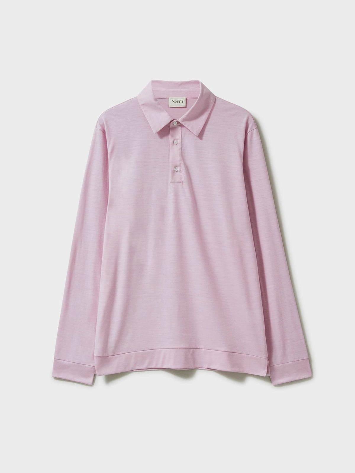 ZQ Merino Wool Jersey Long Sleeve Pink Polo
