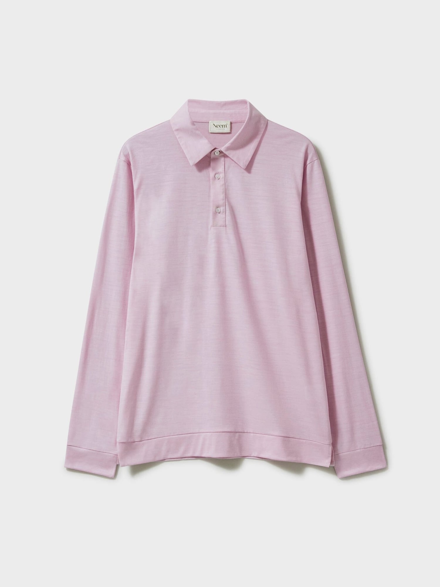 ZQ Merino Wool Jersey Long Sleeve Pink Polo