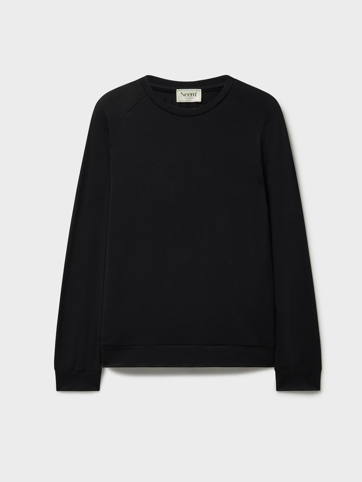 ZQ Merino Super 120s Wool Jersey Black Crew neck