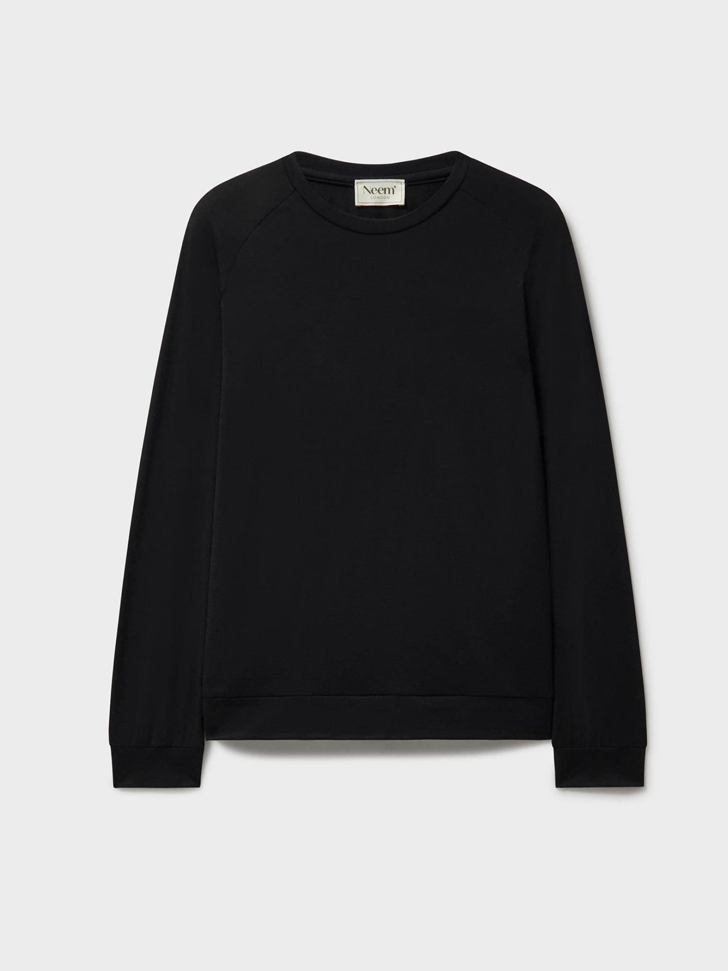 ZQ Merino Super 120s Wool Jersey Black Crew neck