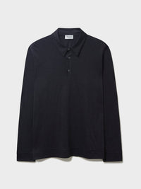 ZQ Merino Wool Black Stripe Long Sleeve Polo