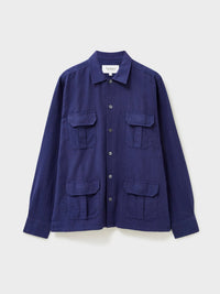 Recycled Italian Navy Flannel Overshirt