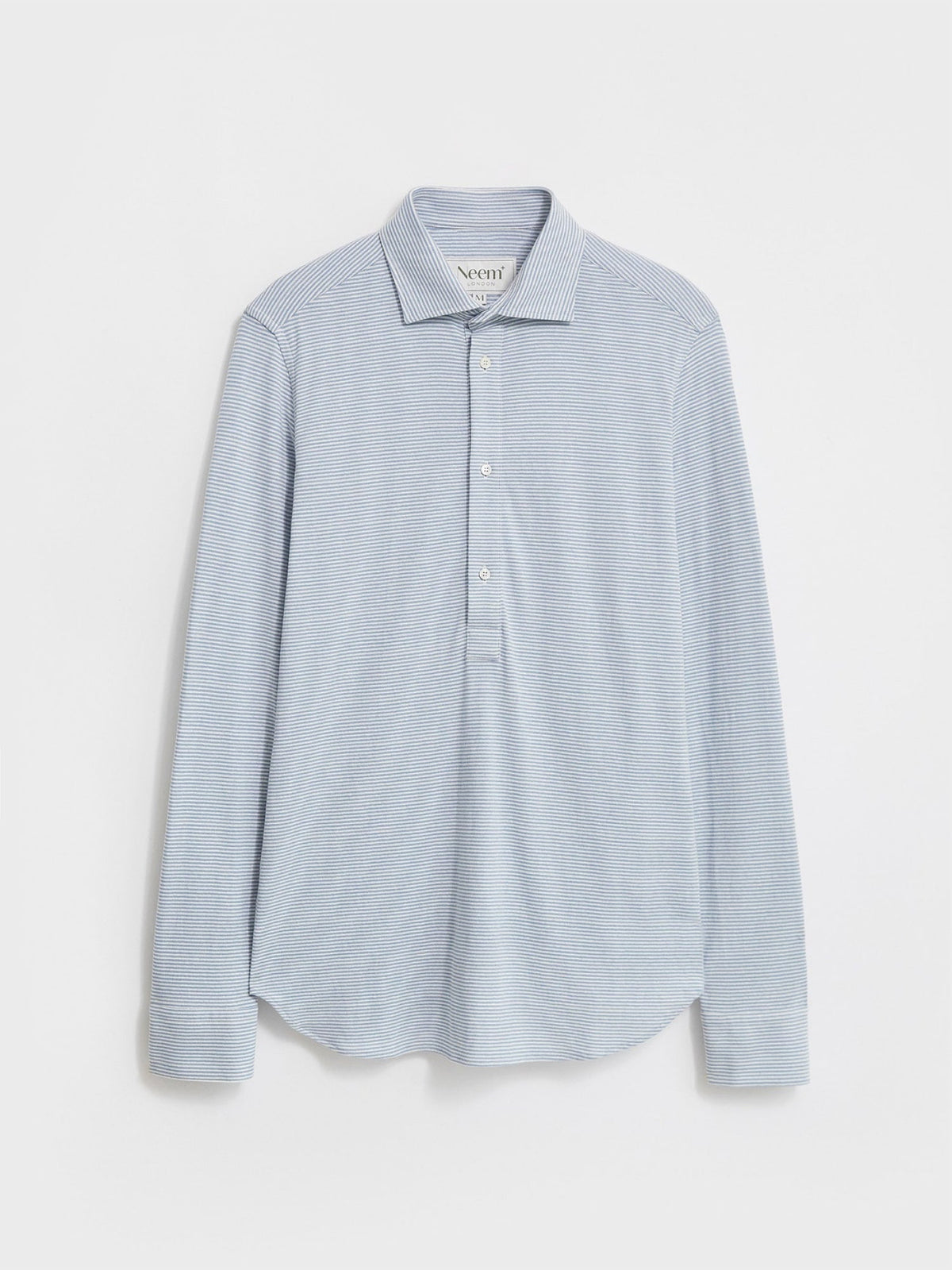 Recycled Sky Horizontal Stripe Cut Away Shirt