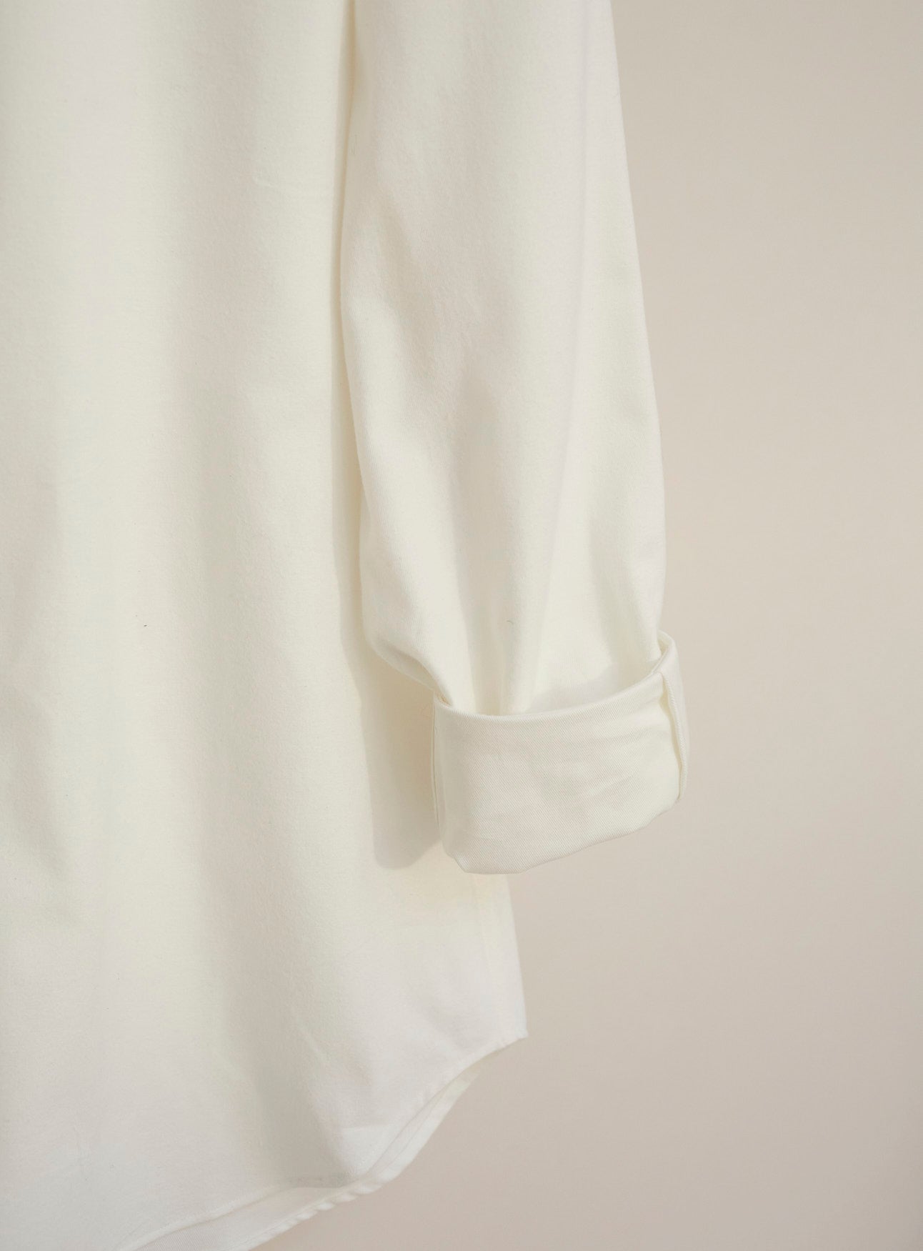 Recycled White Popover Nehru Collar Shirt